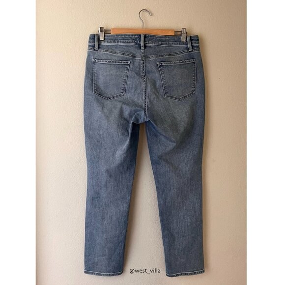 Talbots 2 Flawless 5 Pocket Straight Leg Mid Rise Jeans Denim Womens 12 Petites - Picture 3 of 5